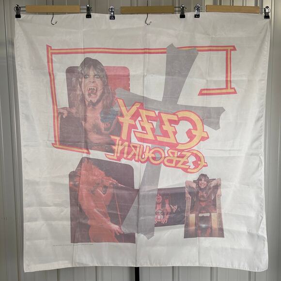 Ozzy Osbourne 1983 Bark at the Moon Wall Tapestry 45" x 45" - Picture 7 of 7